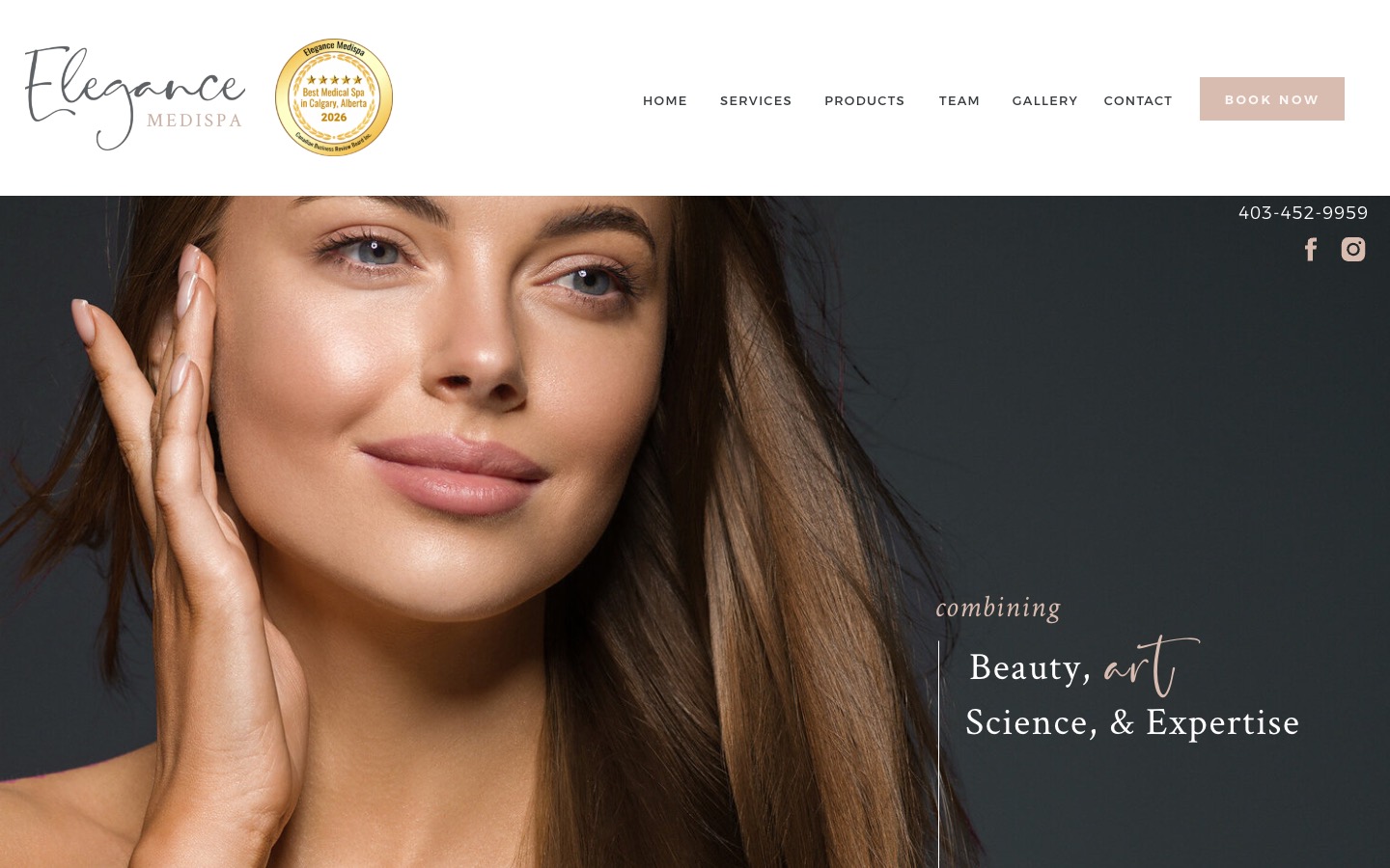 The current homepage